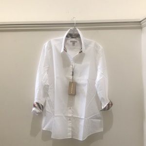 NWT Burberry white blouse XL